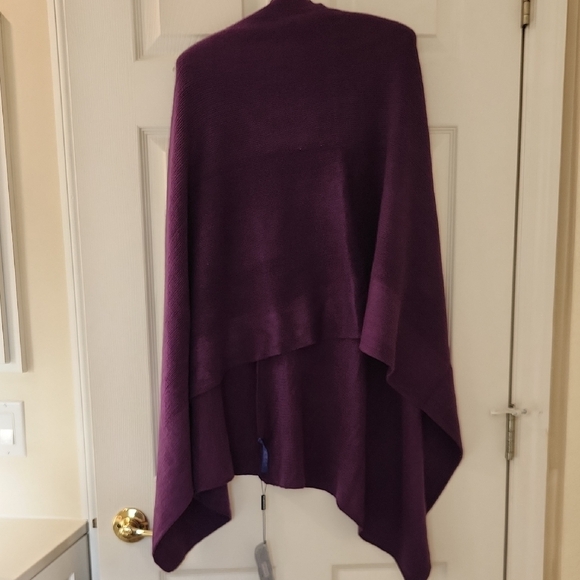 Elietian Chic Purple Women's Sweater Shawl Cape NEW! - Picture 3 of 5